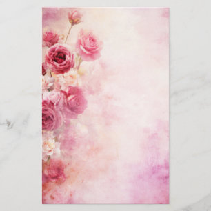 Antike rosa Rosen Briefpapier