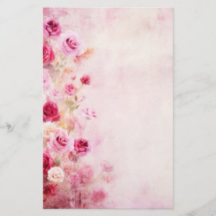 Antike rosa Rosen Briefpapier