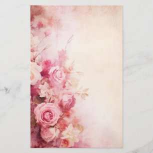 Antike rosa Rosen Briefpapier