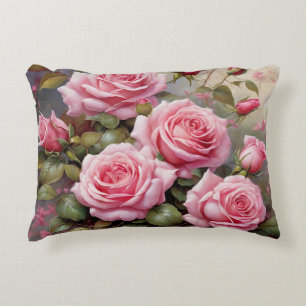 Antike rosa Rosen Dekokissen