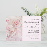 Antike rosa Rosen & elegante Spitze - Hochzeit