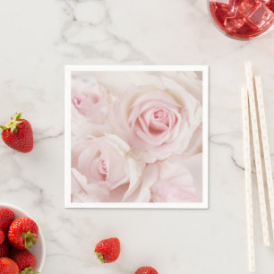 Antike rosa Rosen elegantes Bouquet Serviette