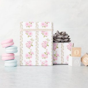 Antike rosa Rosen  Geschenkpapier