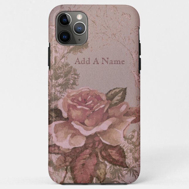 Antike rosa Rosen-Illustration Case-Mate iPhone Hülle (Rückseite)