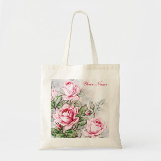 Antike rosa Rosen Tragetasche