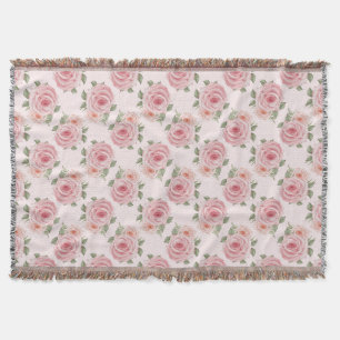 Antike rosa Rosengarten-Cottage-Wurfdecke Decke