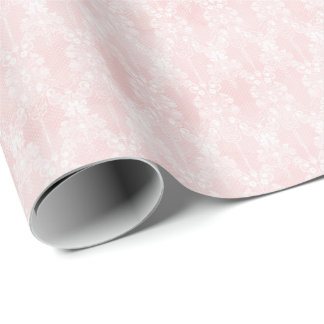 Antike rosa Spitzen-Coquette-Geschenkpapier Geschenkpapier