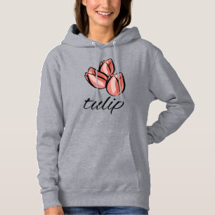 antike rosa Tulpenblume cooles florales Geschenk Hoodie