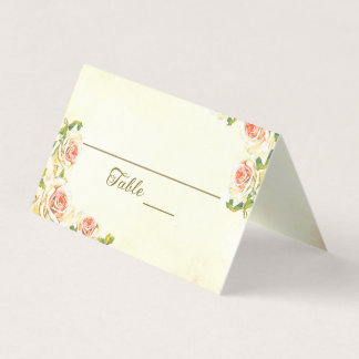 Antike Rose 3,5" x 2" gefaltete Platzkarte