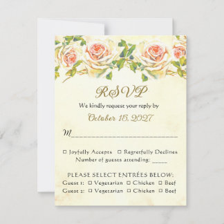 Antike Rose 4,25 x 5,5 RSVP-Flachkarte 2