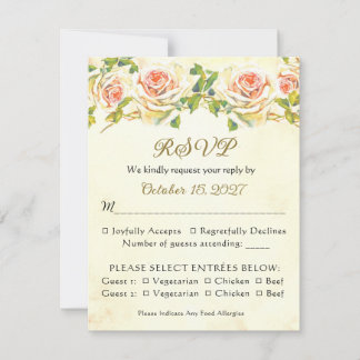 Antike Rose 4,25 x 5,5 RSVP-Flachkarte 2