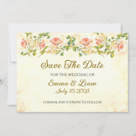 Antike Rose 5 x 7 Save the Date flach