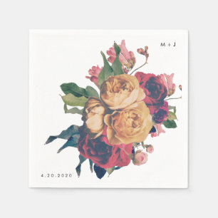 Antike Rose Botanischer Fete Hochzeitstisch Napkin Serviette