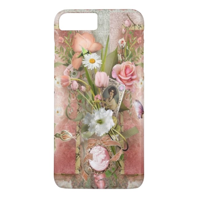 Antike Rose Case-Mate iPhone Hülle (Rückseite)