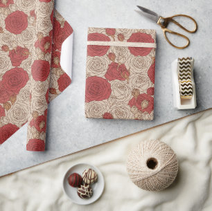 Antike Rose Geschenkpapier