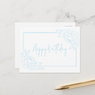 Antike Rose glücklich Geburtstag Postkarte