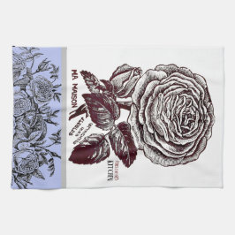 Antike Rose - Ihre Auswahl an Text Periwinkle Geschirrtuch