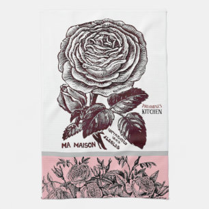Antike Rose - Ihre Textauswahl Rosa Geschirrtuch
