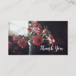 Antike Rose in Vase Floral Vielen Dank Rose Visitenkarte