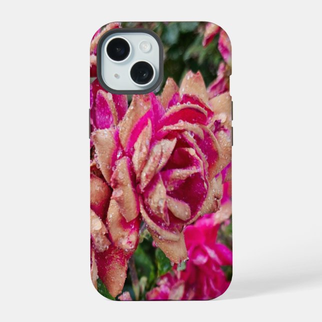 Antike Rose iPhone 15 Hülle (Rückseite)