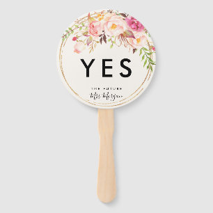 Antike Rose Ja zum Kleid Ja keine Zeichen Fächer