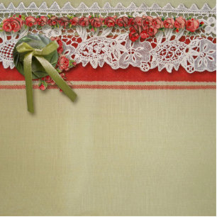 Antike Rose Rustikale rote Viktorianische Burlap Fotoskulptur Magnet