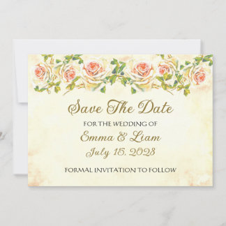 Antike Rose - Save the Date Hochzeit
