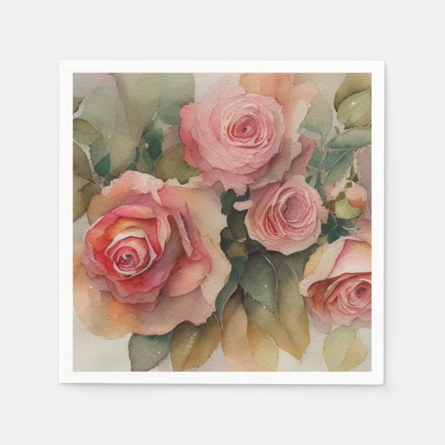 Antike Rose  Serviette (Vorderseite)