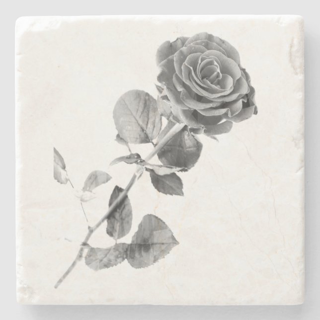 Antike Rose Steinuntersetzer (Vorderseite)