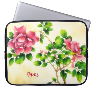 Antike Rosen Blumen Floral Persönlich Laptopschutzhülle