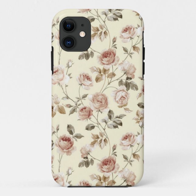 Antike Rosen Case-Mate iPhone Hülle (Rückseite)