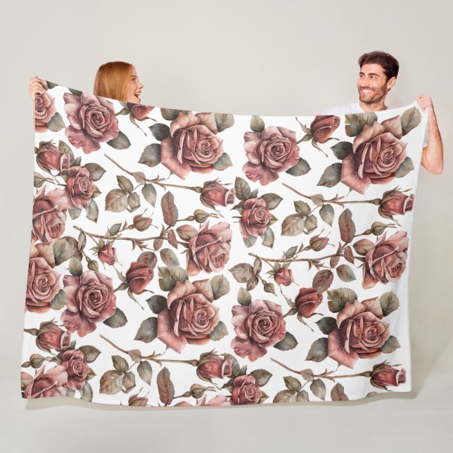 Antike Rosen Fleecedecke (Beispiel)