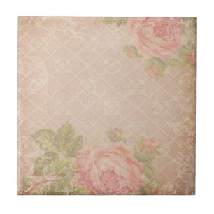 Antike Rosen-Gitter-Fliese Fliese