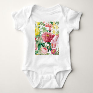 Antike Rosen im Vintage-Stil für den Frühlingsgart Baby Strampler