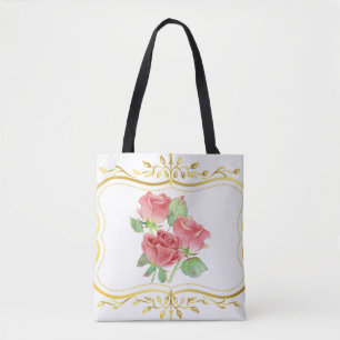 antike Rosen mit goldenem Rahmen