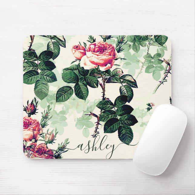 Antike Rosen Mousepad (Mit Mouse)