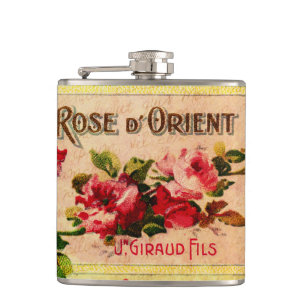 Antike Rosen Parfümflasche Flachmann