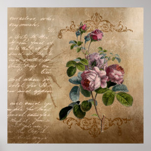 Antike Rosen Poster