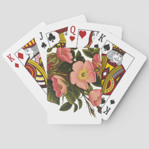 Antike Rosen Schönes Rosa Botanisch Spielkarten