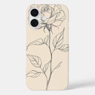 Antike Rosen-Skizze iPhone 16 Hülle
