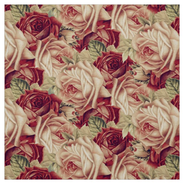 Antike Rosen Stoff (Muster)