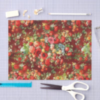 Antike Rosen Tiefrosa Florales Seidenpapier