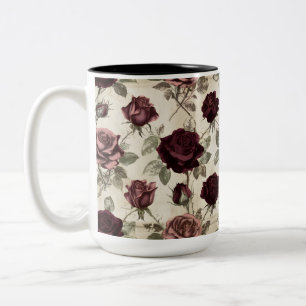 Antike Rosen Zweifarbige Tasse