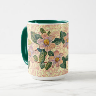 Antike Rosenblumen Kunst Tasse