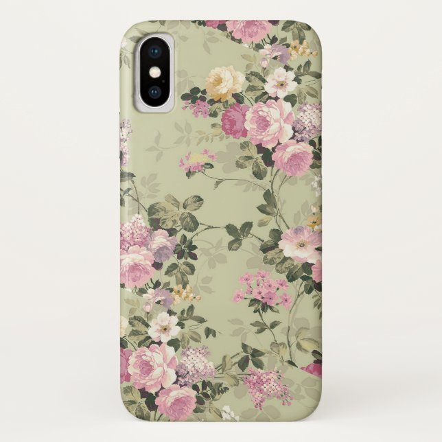 Antike Rosenblüten Case-Mate iPhone Hülle (Rückseite)