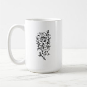 Antike Rosengravur Botanische Aussage Grafik Kaffeetasse