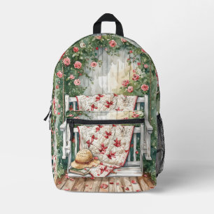 Antike Rosenwippe mit Quilt-Charm Bedruckter Rucksack