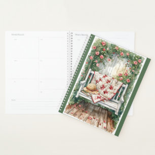 Antike Rosenwippe mit Quilt-Charm Planer