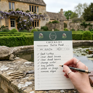 Antike rote Beeren Botanische tägliche Checkliste Post-it Klebezettel