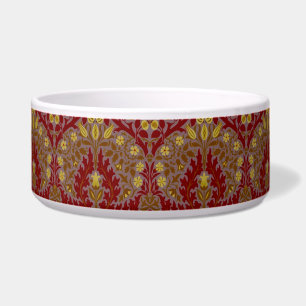 Antike rote Gold William Morris Herbstblumen Napf